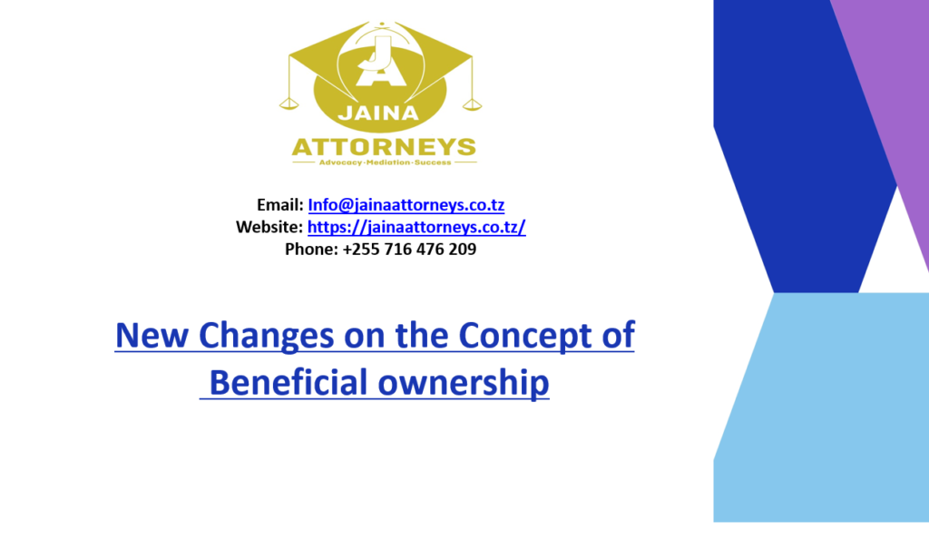 New Changes on the Concept of Beneficial Ownership